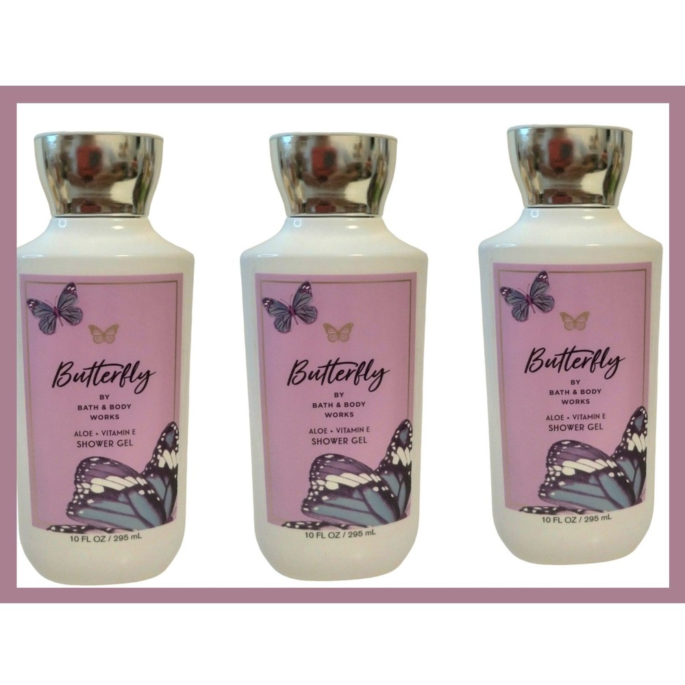 3 pcs‎ Bath & Body Works BUTTERFLY Shower Gel Bundle